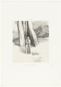 阴暗风景中的疯子 Un FOU, dans un morne paysage（物体上的标题） 作者 Lemercier 和 Cie。