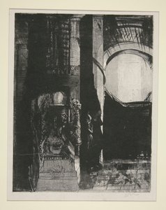 到处都是玄武岩柱 作者 奥迪隆·雷顿（Odilon Redon）