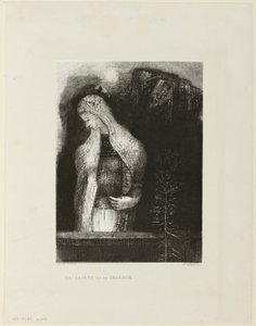 女圣徒和蓟草 作者 奥迪隆·雷顿（Odilon Redon）