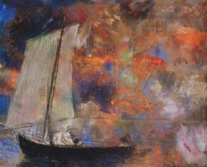 花云，c.1903（纸上粉彩） 作者 奥迪隆·雷顿（Odilon Redon）
