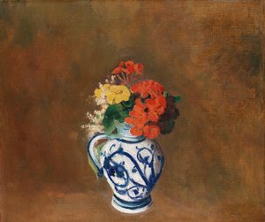 花瓶中的花朵，约1900年 作者 奥迪隆·雷顿（Odilon Redon）