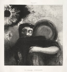 向戈雅致敬：一个奇怪的杂耍演员，1885年。 作者 奥迪隆·雷顿（Odilon Redon）