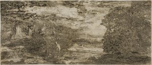 暴风雨天空下的骑士 作者 奥迪隆·雷顿（Odilon Redon）
