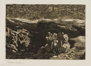 战斗中的骑士 作者 奥迪隆·雷顿（Odilon Redon）