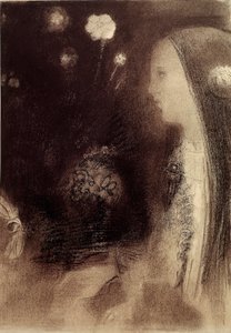 在梦中雕刻 Odilon Redon (1840-1916) 1879 年巴黎，私人收藏 作者 奥迪隆·雷顿（Odilon Redon）