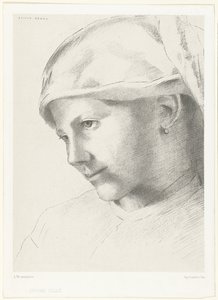 年轻女孩
少女（物品上的标题） 作者 奥迪隆·雷顿（Odilon Redon）