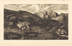 恐惧 作者 奥迪隆·雷顿（Odilon Redon）