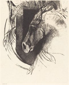 竞赛马》（Le Coursier） 作者 奥迪隆·雷顿（Odilon Redon）