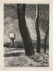 Le Joueur（《赌徒》），选自作品集 Dans le r?ve（《梦中》）。 作者 奥迪隆·雷顿（Odilon Redon）
