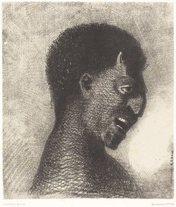 带着玩世不恭笑容的萨提尔 作者 奥迪隆·雷顿（Odilon Redon）