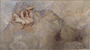 太阳战车》，约 1910 年（布面油画） 作者 奥迪隆·雷顿（Odilon Redon）