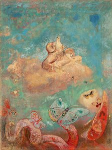 阿波罗的战车奥迪隆-雷东（1840-1916 年）的画作，布面油画，约 1912 年。法国艺术、20 世纪、象征主义、纳比斯。美国纽约现代艺术博物馆。 作者 奥迪隆·雷顿（Odilon Redon）