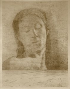 闭上眼睛 作者 奥迪隆·雷顿（Odilon Redon）