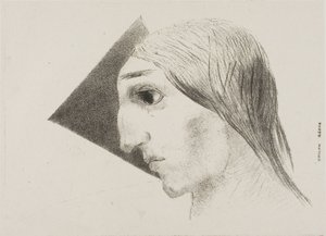 疯狂》，选自《致埃德加-坡》第六版 作者 奥迪隆·雷顿（Odilon Redon）