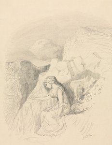忧郁c。 1868年。 作者 奥迪隆·雷顿（Odilon Redon）