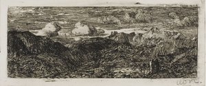 山地景观 作者 奥迪隆·雷顿（Odilon Redon）