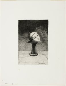盘子上，《梦中》第十盘 作者 奥迪隆·雷顿（Odilon Redon）
