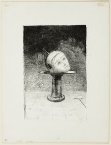 盘子上，《梦中》第十盘 作者 奥迪隆·雷顿（Odilon Redon）
