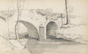 素描本中的页面，“巴斯克人的乡村” 作者 奥迪隆·雷顿（Odilon Redon）