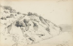 素描本中的页面，“巴斯克人的乡村” 作者 奥迪隆·雷顿（Odilon Redon）