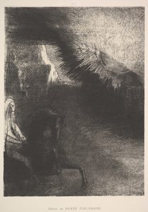 来自月下世界的朝圣者，1891年。 作者 奥迪隆·雷顿（Odilon Redon）