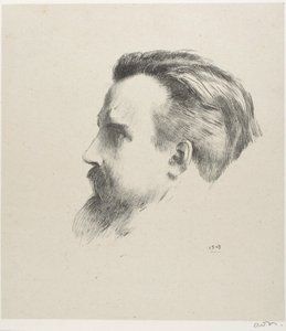 画家莫里斯-丹尼斯肖像 作者 奥迪隆·雷顿（Odilon Redon）