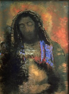圣心，1910年（纸上粉彩） 作者 奥迪隆·雷顿（Odilon Redon）