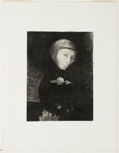 悲伤的上升》，选自《在梦中》第九版 作者 奥迪隆·雷顿（Odilon Redon）