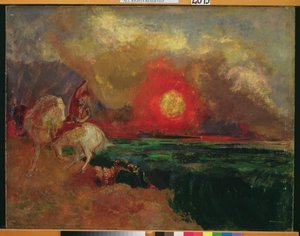 圣乔治和龙 作者 奥迪隆·雷顿（Odilon Redon）