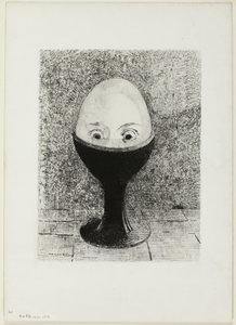 鸡蛋 作者 奥迪隆·雷顿（Odilon Redon）