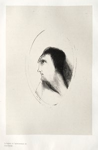 鬼屋：正面[骨头]的宽度和平坦度，1896年。 作者 奥迪隆·雷顿（Odilon Redon）