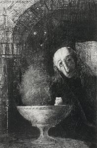 无限的搜索，从夜晚开始，1886年 作者 奥迪隆·雷顿（Odilon Redon）