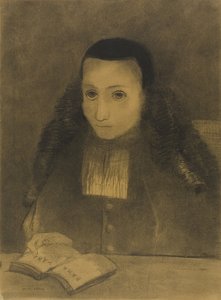 小方丈读罗摩衍那，1883年 作者 奥迪隆·雷顿（Odilon Redon）