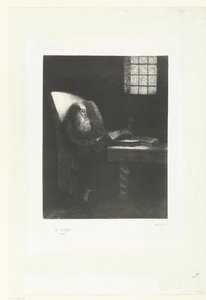 读者，1892年（打印） 作者 奥迪隆·雷顿（Odilon Redon）