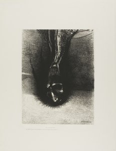 Skiapods："头越低越好，这就是幸福的秘诀！"，图版 6 之 6 作者 奥迪隆·雷顿（Odilon Redon）