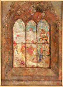 彩绘玻璃窗 作者 奥迪隆·雷顿（Odilon Redon）