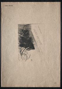 《圣安东尼的诱惑》第一辑：封面，1888年。 作者 奥迪隆·雷顿（Odilon Redon）