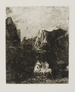 两个小骑士 作者 奥迪隆·雷顿（Odilon Redon）