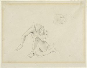 两个怪诞人物 作者 奥迪隆·雷顿（Odilon Redon）