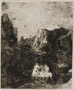 两个小骑士 作者 奥迪隆·雷顿（Odilon Redon）