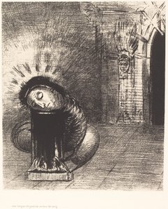 血色长蛹 作者 奥迪隆·雷顿（Odilon Redon）