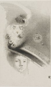 无题试验石版画 作者 奥迪隆·雷顿（Odilon Redon）