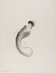 无题试验石版画 作者 奥迪隆·雷顿（Odilon Redon）