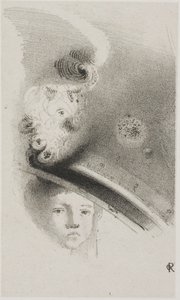 无题试验石版画 作者 奥迪隆·雷顿（Odilon Redon）