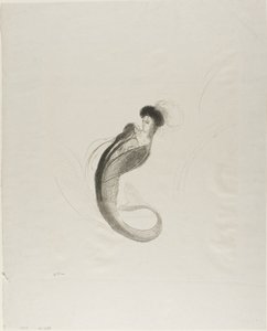 无题试验石版画 作者 奥迪隆·雷顿（Odilon Redon）