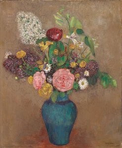 花瓶与花 作者 奥迪隆·雷顿（Odilon Redon）