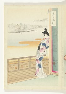 杜鹃的叫声
美人与花的比较（系列标题）
美人与花的比较（系列标题，实物） 作者 竹川理三郎