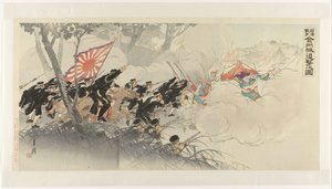 甲午战争期间锦州撤退的敌人
日新感金州之战（物上题名）