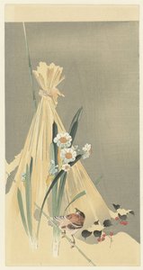 干草捆上的鸣鸟 作者 大原光尊（归属于）