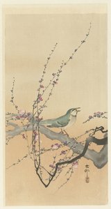 鸣鸟与梅花 作者 大原功臣
